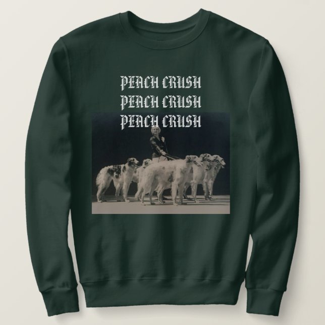 peach crush borzoi sweatshirt (Design Front)