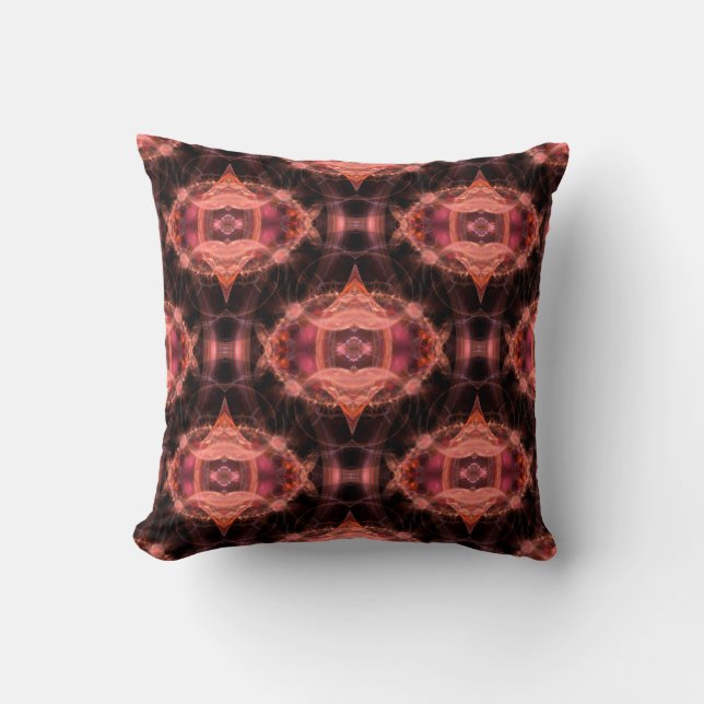Peach Crystals... Throw Pillow (Front)