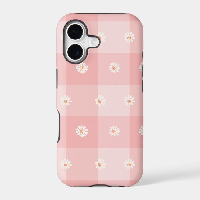 Peach Daisy Checkerboard (Back)