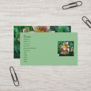 Peach Daylily Business Cards