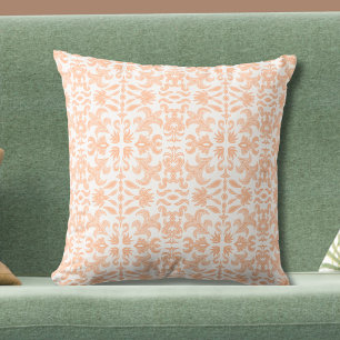 Peach de style vintage et Coussin blanc