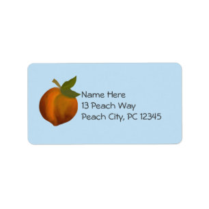 Peach Design.  Customize Label