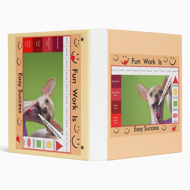 Peach dog educational stuff to make kids smarter binder (Background)