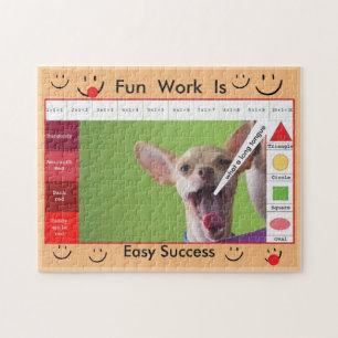 Peach dog puzzle éducatif pour rendre les enfants