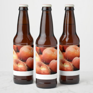 Peach Doughnuts Beer Bottle Label