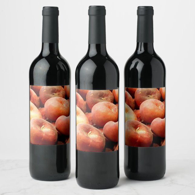 Peach Doughnuts Wine Label (Bottles)