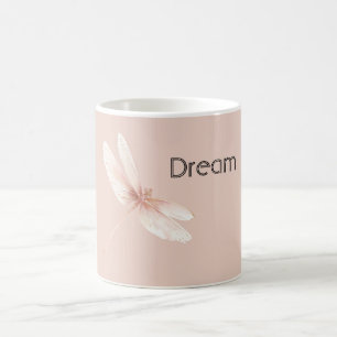 Peach Dragonfly Dream Coffee Mug