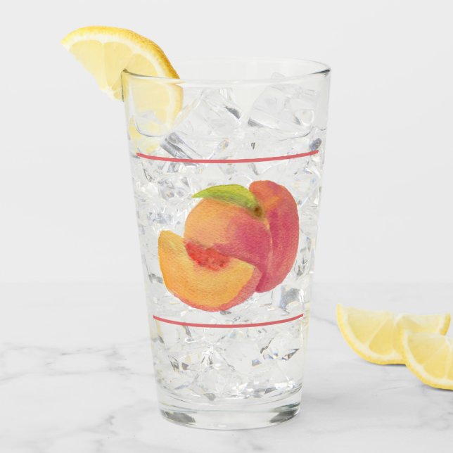 Peach Drinking Glass (Front Ice)