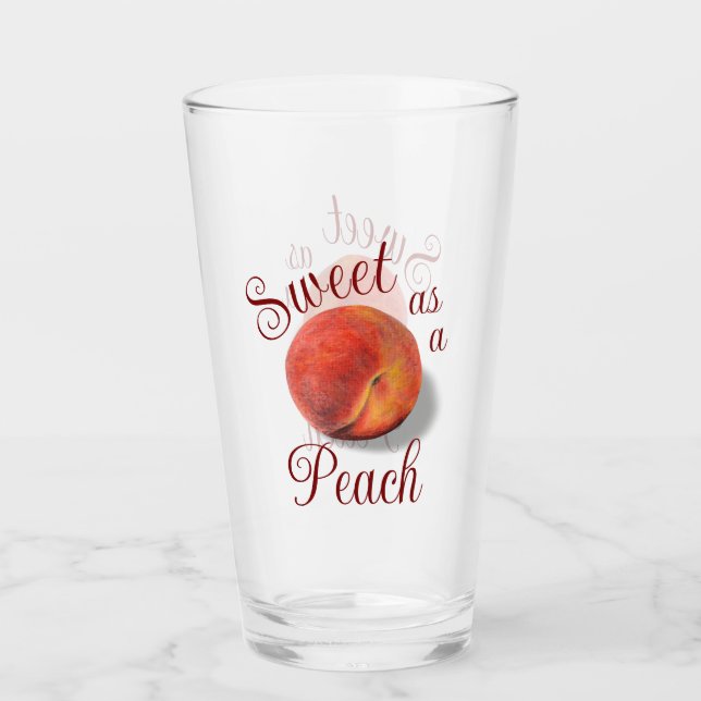 Peach Drinking Glass (Front)