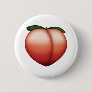 Peach - Emoji 2 Inch Round Button