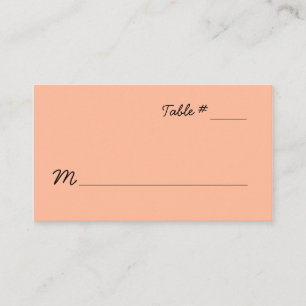 Peach Escort Place Card