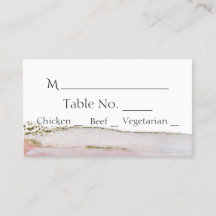 Peach et Gold Watercolor Mariage Cartes de place