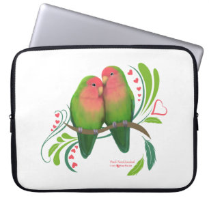Peach Faced Love Birds Laptop Sleeve