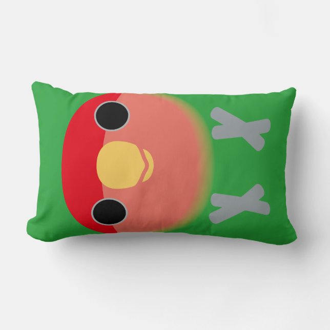 Peach-faced Lovebird Lumbar Pillow (Front)