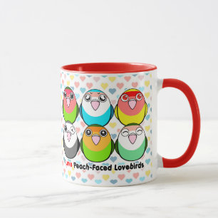 Peach-faced lovebirds mug