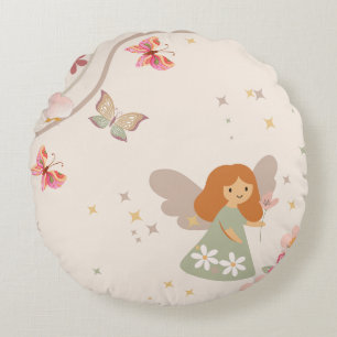 Peach Fairy Round Pillow