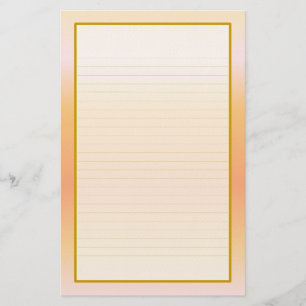 Peach Fine Lined Stationery