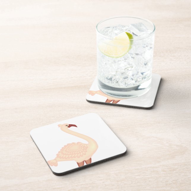 Peach Flamingo Coaster (Right Side)
