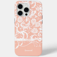 Peach Floral Damask Choose Colour