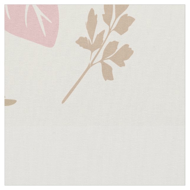 Peach Floral Fabric (Close Up)