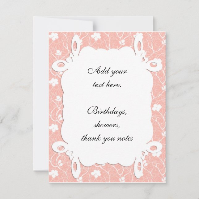 Peach Floral Invitation (Front)