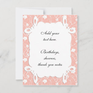 Peach Floral Invitation