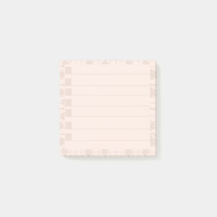 Peach Floral Post-it Notes