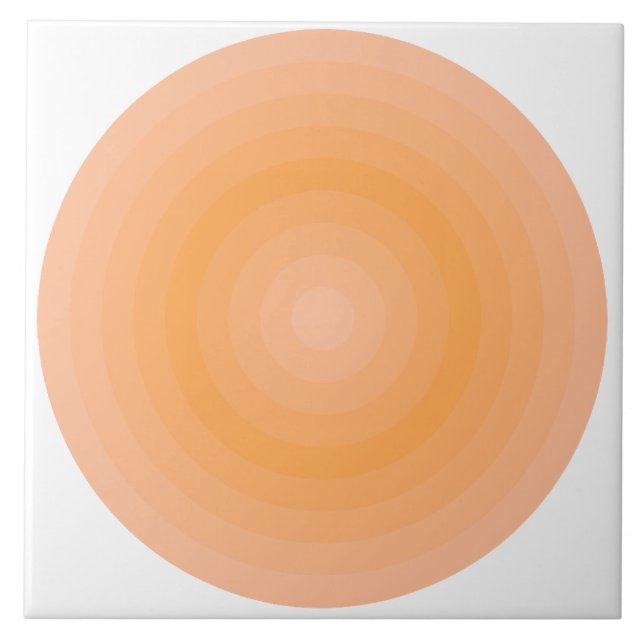 Peach flou Lame Orange Circles Carreaux céramique (Devant)
