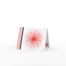 Peach flower blank note card
