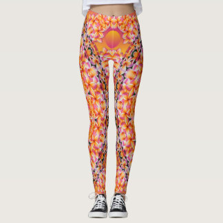 Peach Flower Leggings
