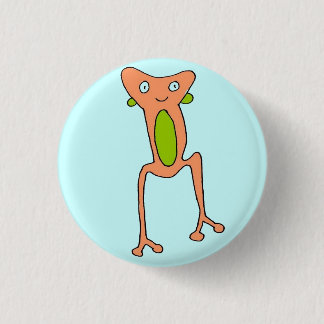 Peach Frog 1 Inch Round Button