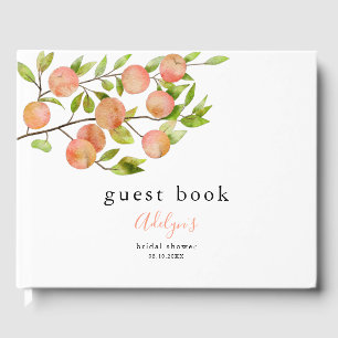 Peach Fruit Bridal Shower Guest Book