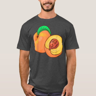 Peach Fruit Food Vegan Vegetarian T-Shirt
