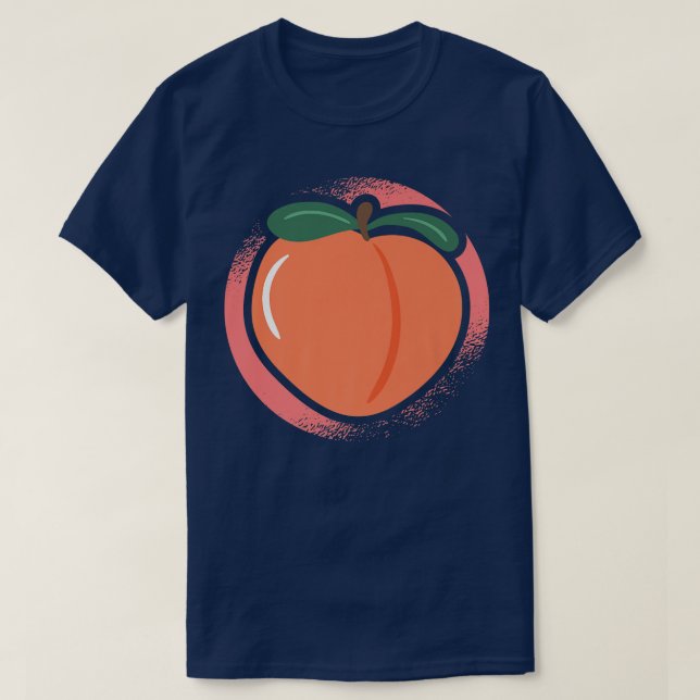 Peach Fruit Lover Vegan Vegetarian Healthy   1063 T-Shirt (Design Front)