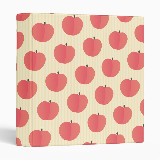 Peach Fruit Pattern Binder (Front/Spine)