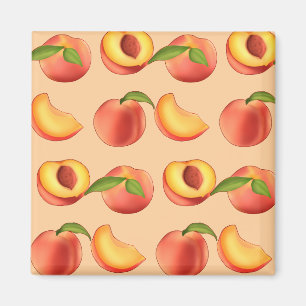 Peach Fruit Pattern Magnet