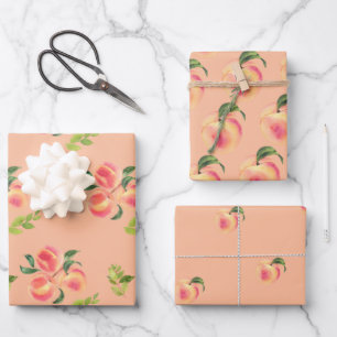 Peach Fruit  Wrapping Paper Sheet