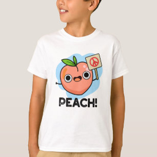 Peach Funny Peace Fruit Pun  T-Shirt