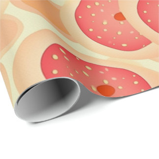 Peach Fuzz Abstract Botanical Fruity Pattern 9 Wrapping Paper
