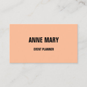 Peach Fuzz Apricot Orange Pink Custom Girly Business Card