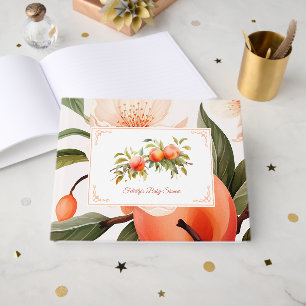 Peach Fuzz Baby Shower Guest Book