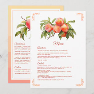 Peach Fuzz Baby Shower Menu