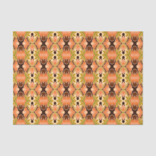 Peach Fuzz Boho Shabby Chic Geometric Abstract Art Tissue Paper