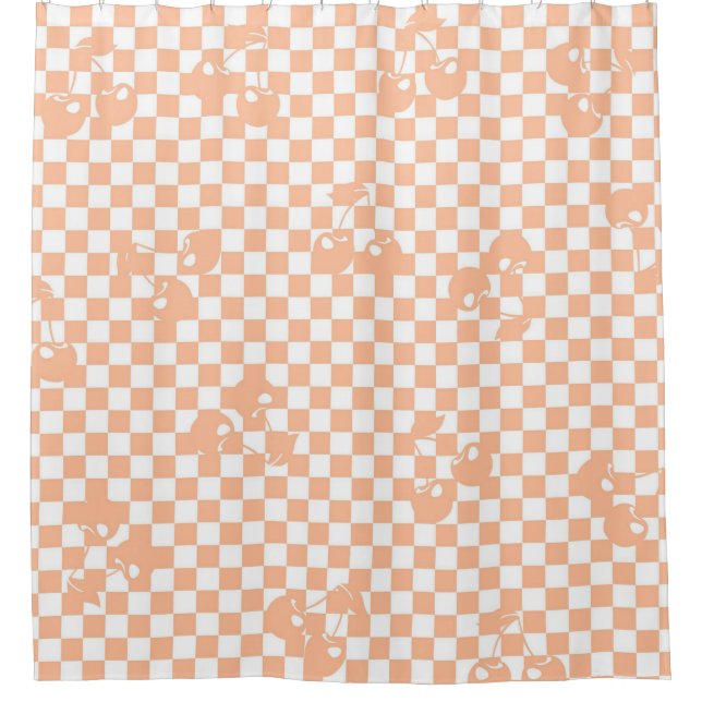 Peach Fuzz Cherry Gingham Pattern (Front)