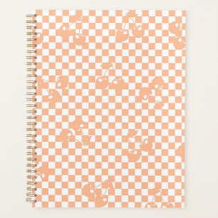 Peach Fuzz Cherry Gingham Pattern Planner