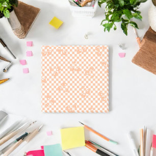 Peach Fuzz Cherry Gingham Pattern Post-it Notes