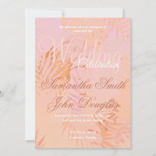 Peach Fuzz Classic Minimalist Modern Wedding Invitation