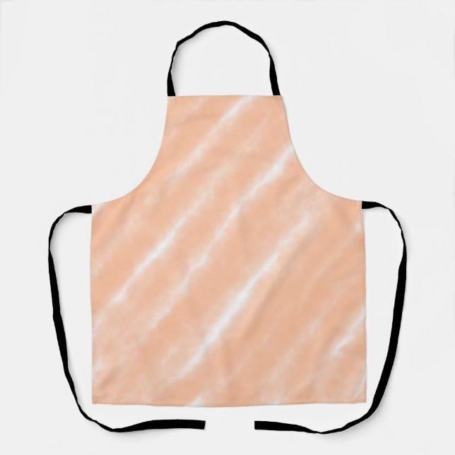 Peach Fuzz Colour Watercolor Abstract Pattern Apron (Front)