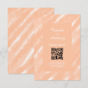 Peach Fuzz Colour Watercolor Abstract Pattern Enclosure Card