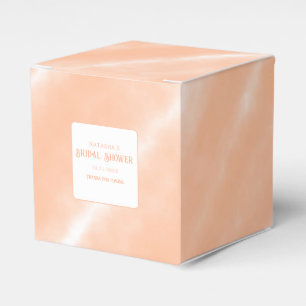 Peach Fuzz Colour Watercolor Abstract Pattern Favor Box